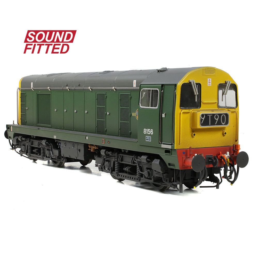 Bachmann 35-360SF Class 20/0 Headcode Box 8156 BR Green (Full Yellow Ends) Weathered, OO Gauge