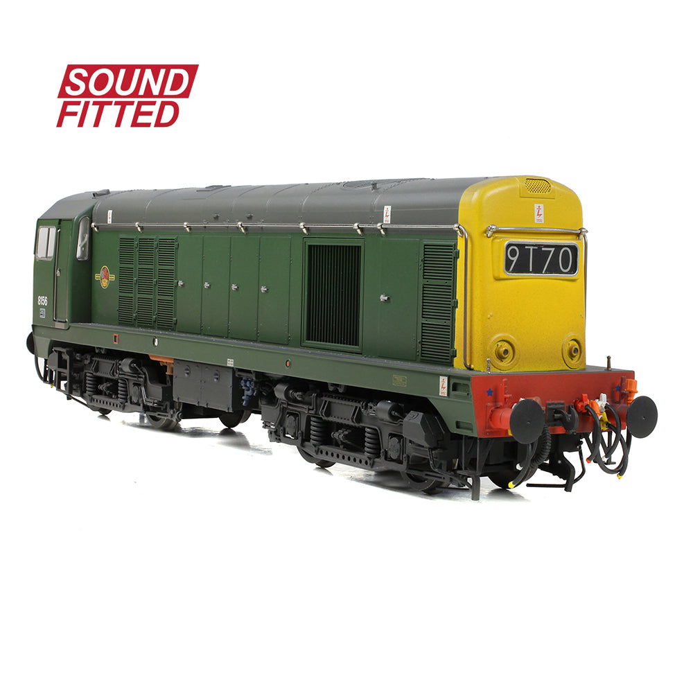 Bachmann 35-360SF Class 20/0 Headcode Box 8156 BR Green (Full Yellow Ends) Weathered, OO Gauge