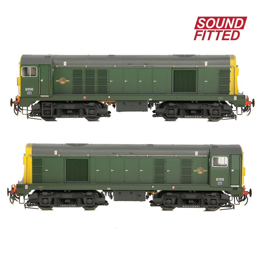 Bachmann 35-360SF Class 20/0 Headcode Box 8156 BR Green (Full Yellow Ends) Weathered, OO Gauge