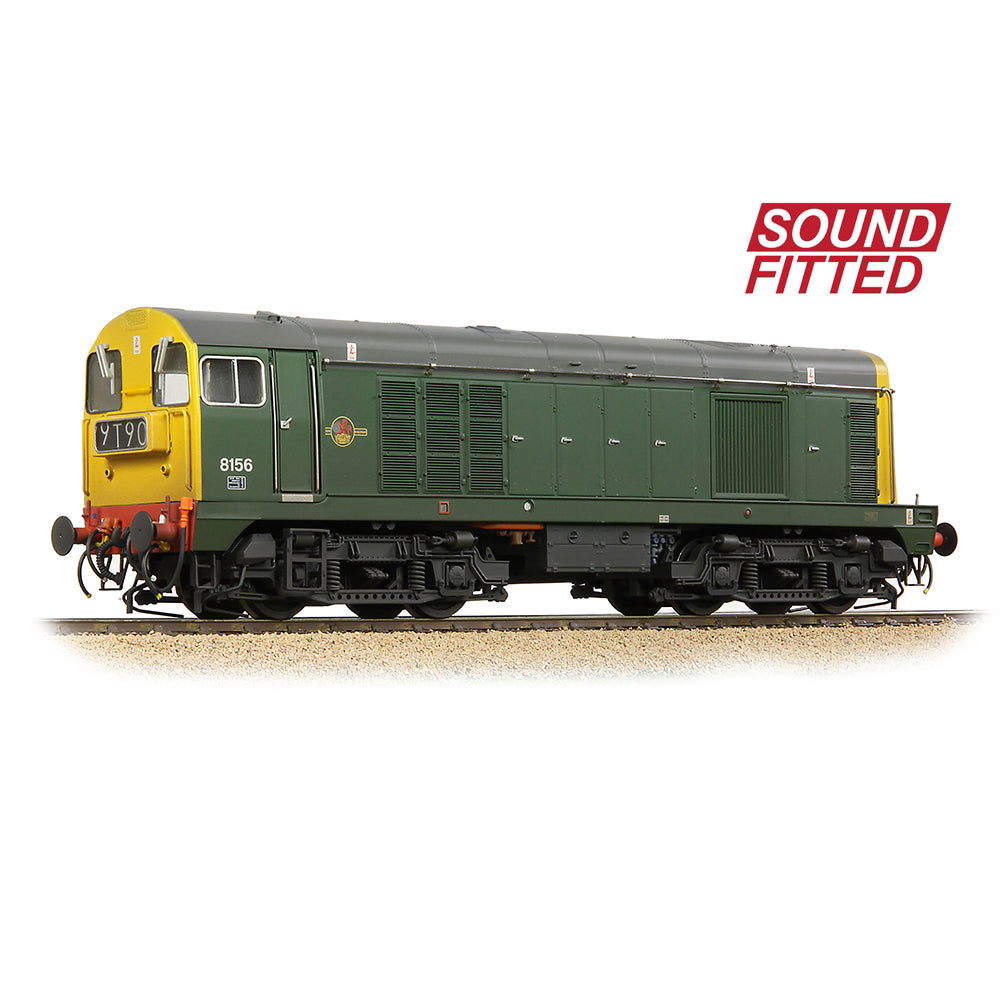 Bachmann 35-360SF Class 20/0 Headcode Box 8156 BR Green (Full Yellow Ends) Weathered, OO Gauge