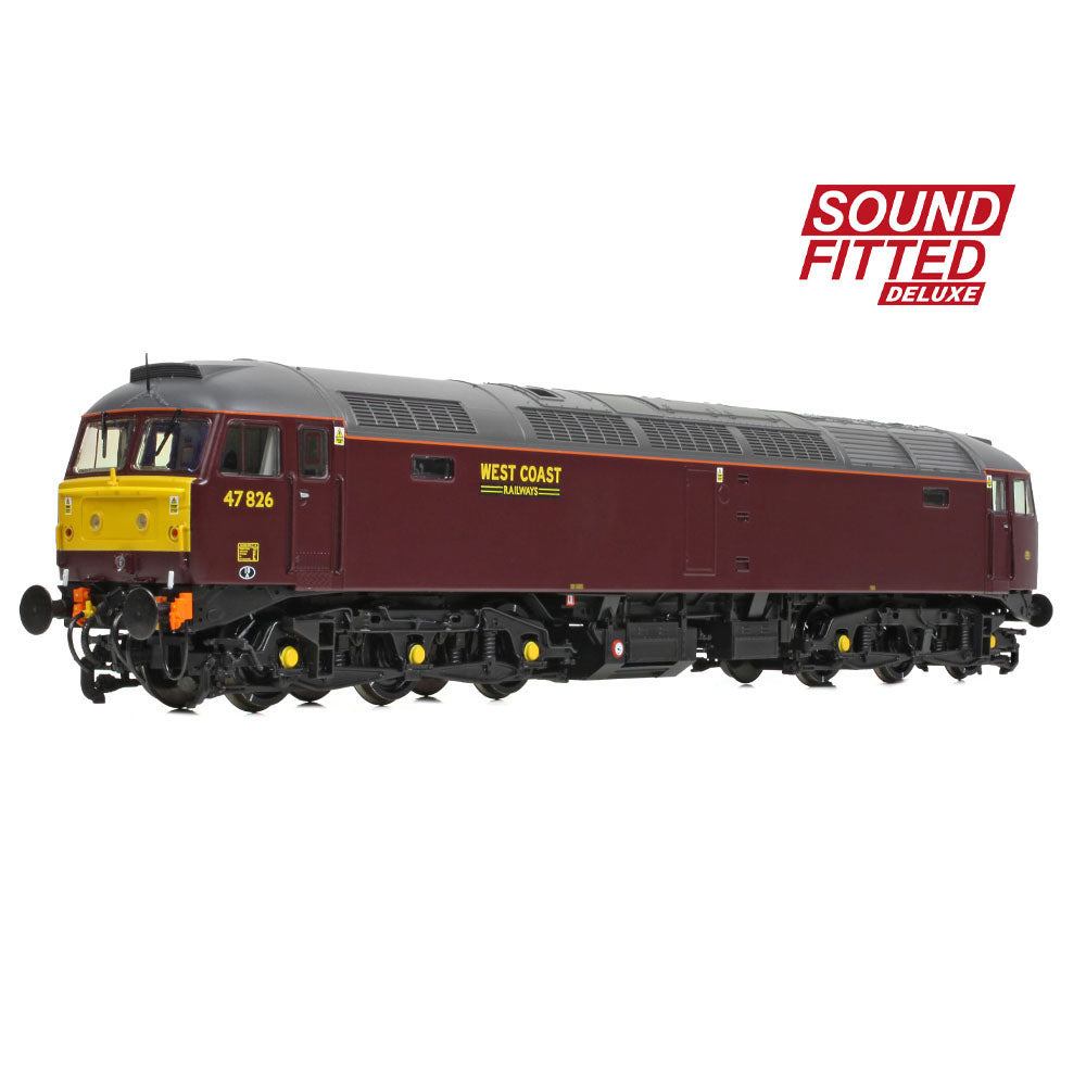 Bachmann 35-431SFX Class 47/4 47826 WCRC Maroon  OO Gauge *PRE ORDER £335.71*