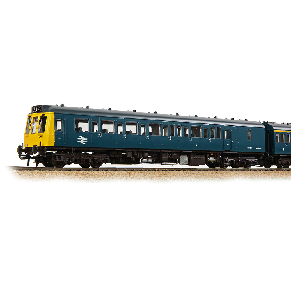 Bachmann 35-504 Class 117 3-Car DMU L412 BR Blue, OO Gauge