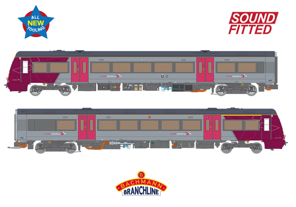 Bachmann 35-602SF Class 170/1 2-Car DMU 170111 Cross Country SOUND FITTED OO Gauge *PRE ORDER £382.46*