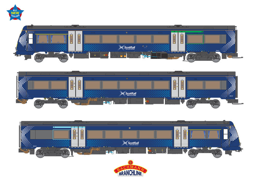 Bachmann 35-625 Class 170/4 3-Car DMU 170412 ScotRail OO Gauge *PRE ORDER £399.46*