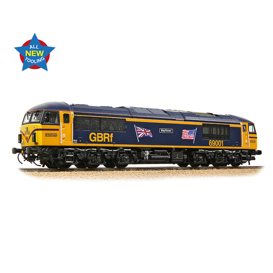 Bachmann 35-776 Class 69 69001 'Mayflower' GBRf (UK & US Flags) OO Gauge - PRE ORDER £212.46