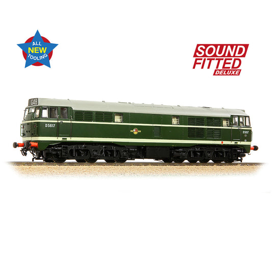 Bachmann 35-801ASFX Class 30 D5617 BR Green (Late Crest), OO Gauge