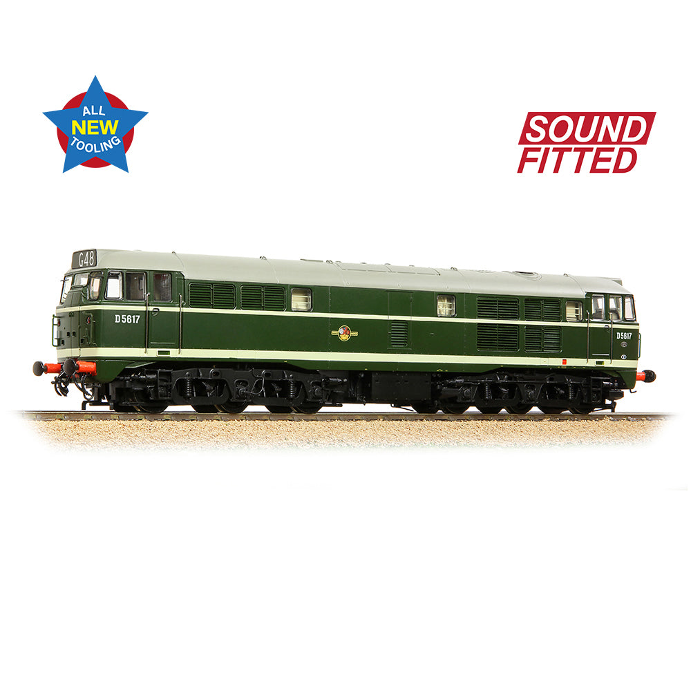 Bachmann 35-801ASF Class 30 D5617 BR Green (Late Crest), OO Gauge