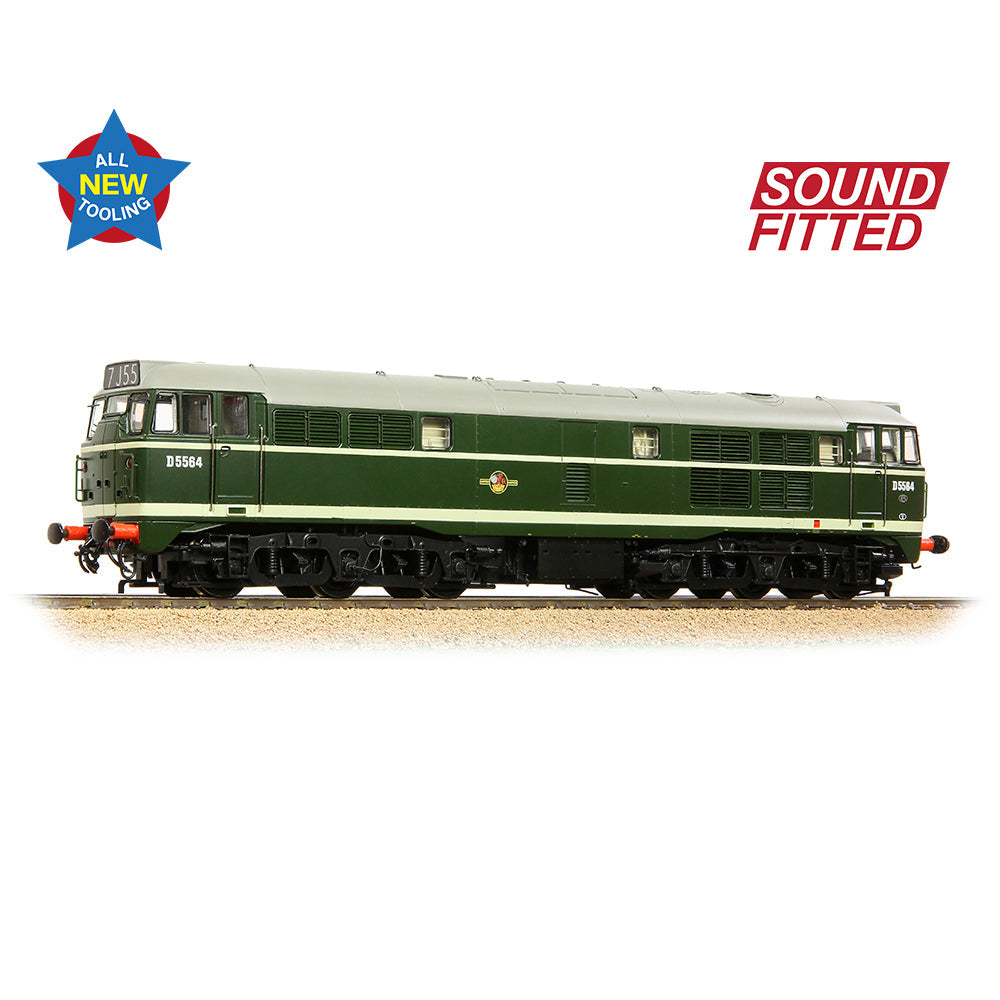 Bachmann 35-801SF Class 30 D5564 BR Green (Late Crest), OO Gauge