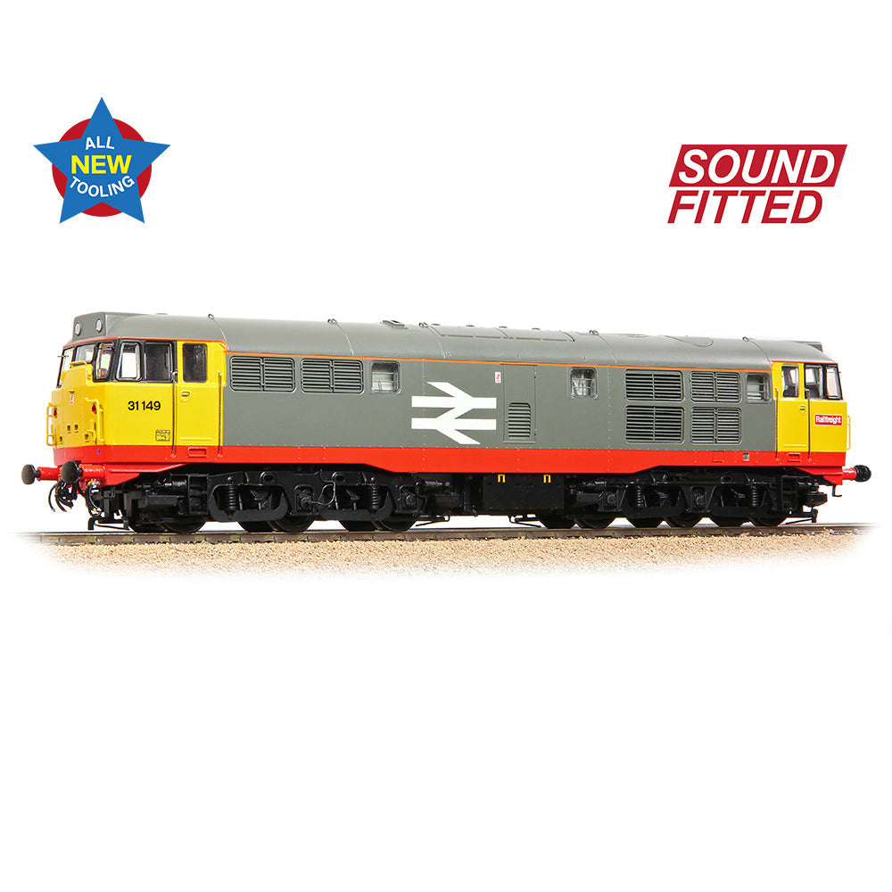 Bachmann 35-821ASF Class 31/1 Refurb'31149 BR Railfreight (Red Stripe), OO Gauge