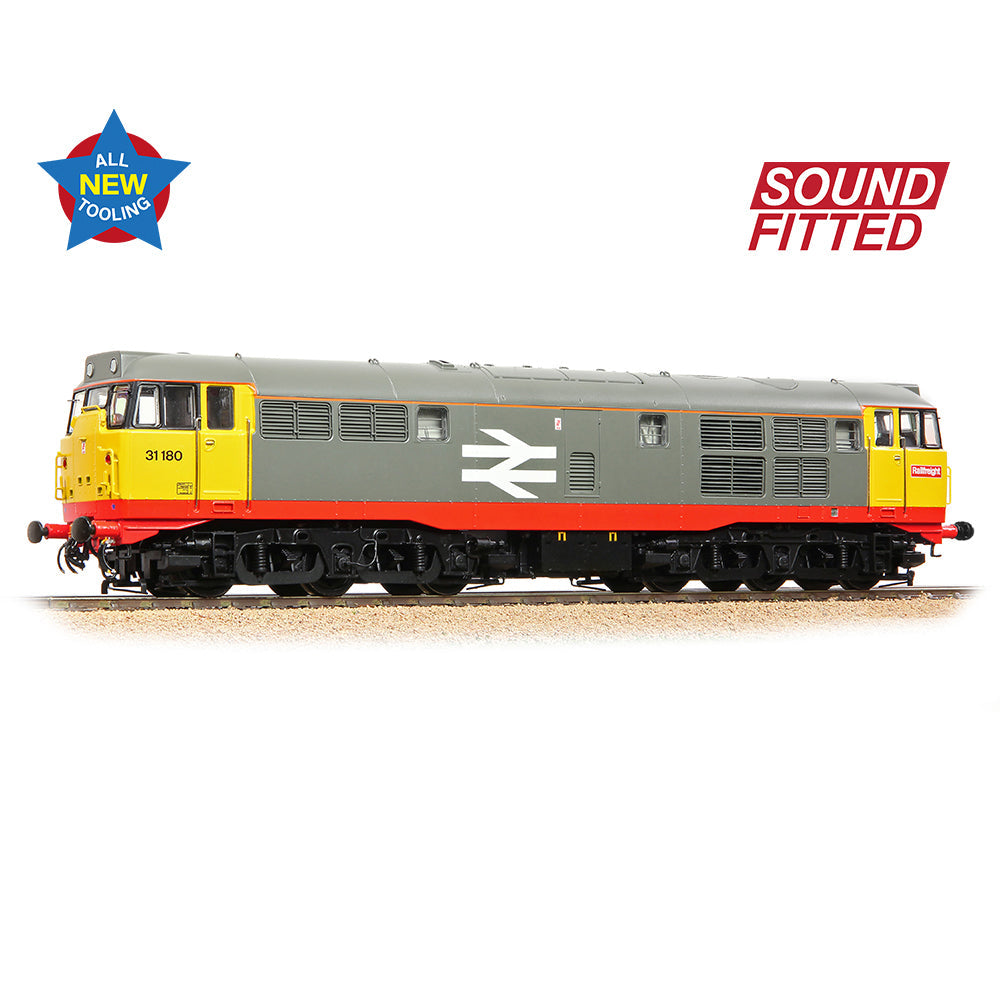 Bachmann 35-821SF Class 31/1 Refurb'31180 BR Railfreight (Red Stripe), OO Gauge