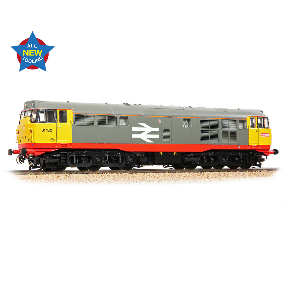 Bachmann 35-821 Class 31/1 Refurb'31180 BR Railfreight (Red Stripe), OO Gauge