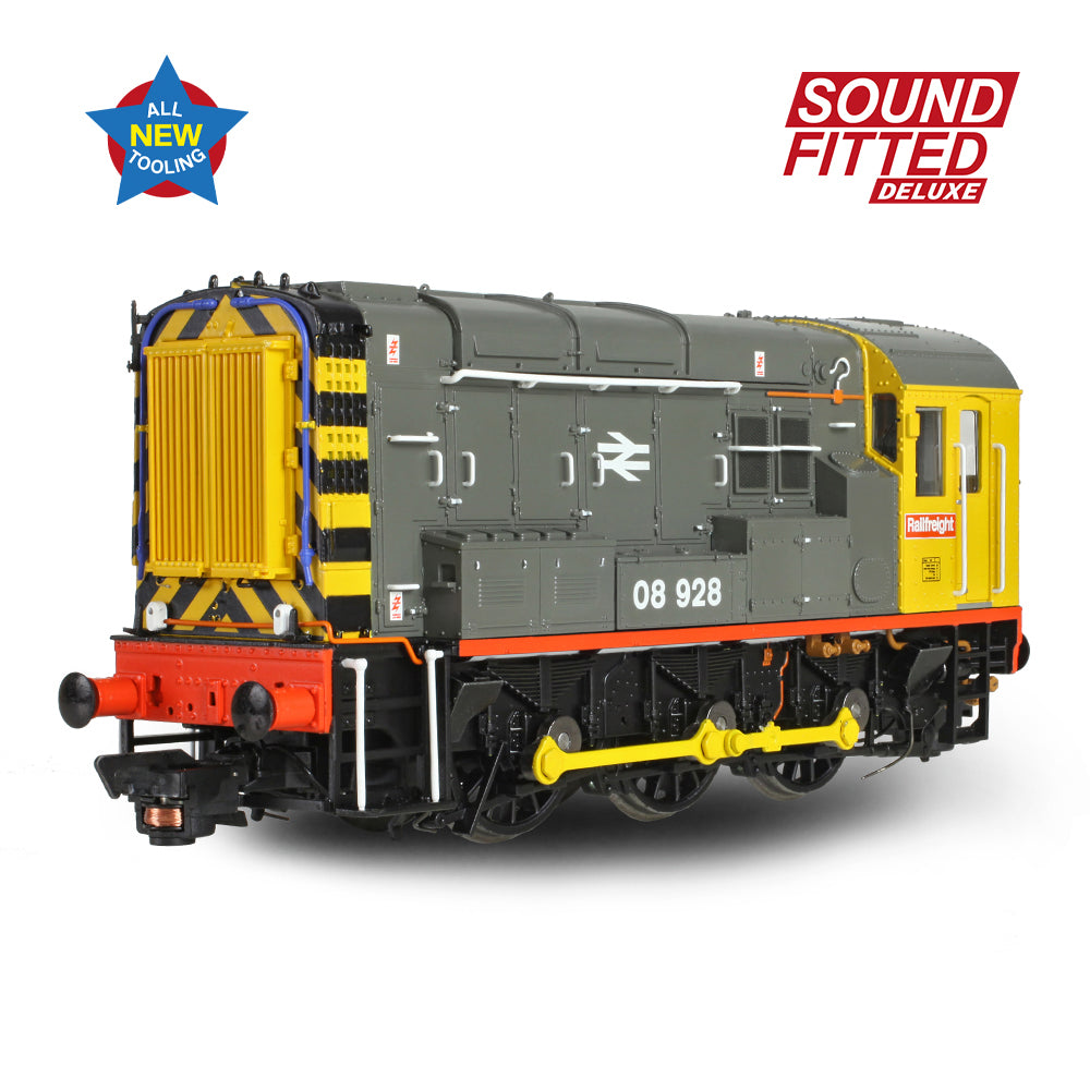 Bachmann 35-906SFX Class 08 08928 BR Railfreight (Red Stripe) OO Gauge *LAST FEW*
