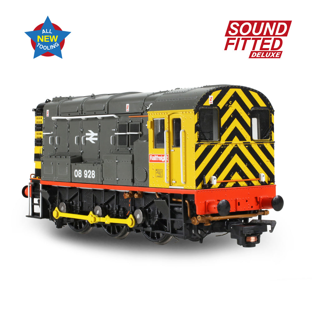 Bachmann 35-906SFX Class 08 08928 BR Railfreight (Red Stripe) OO Gauge *LAST FEW*