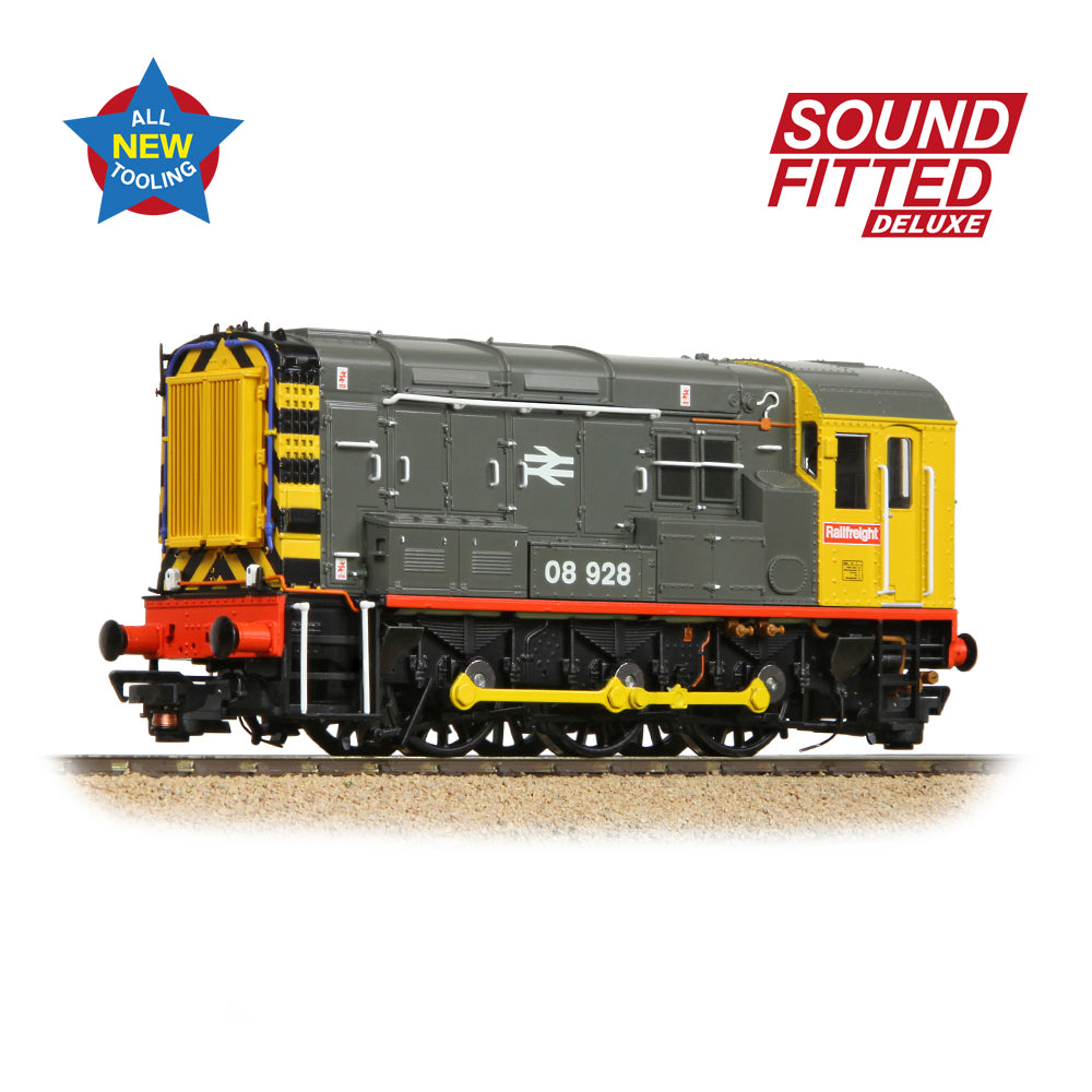 Bachmann 35-906SFX Class 08 08928 BR Railfreight (Red Stripe) OO Gauge *LAST FEW*