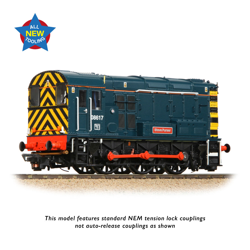 Bachmann 35-915 Class 08 08617 'Steve Purser' BR Blue OO Gauge