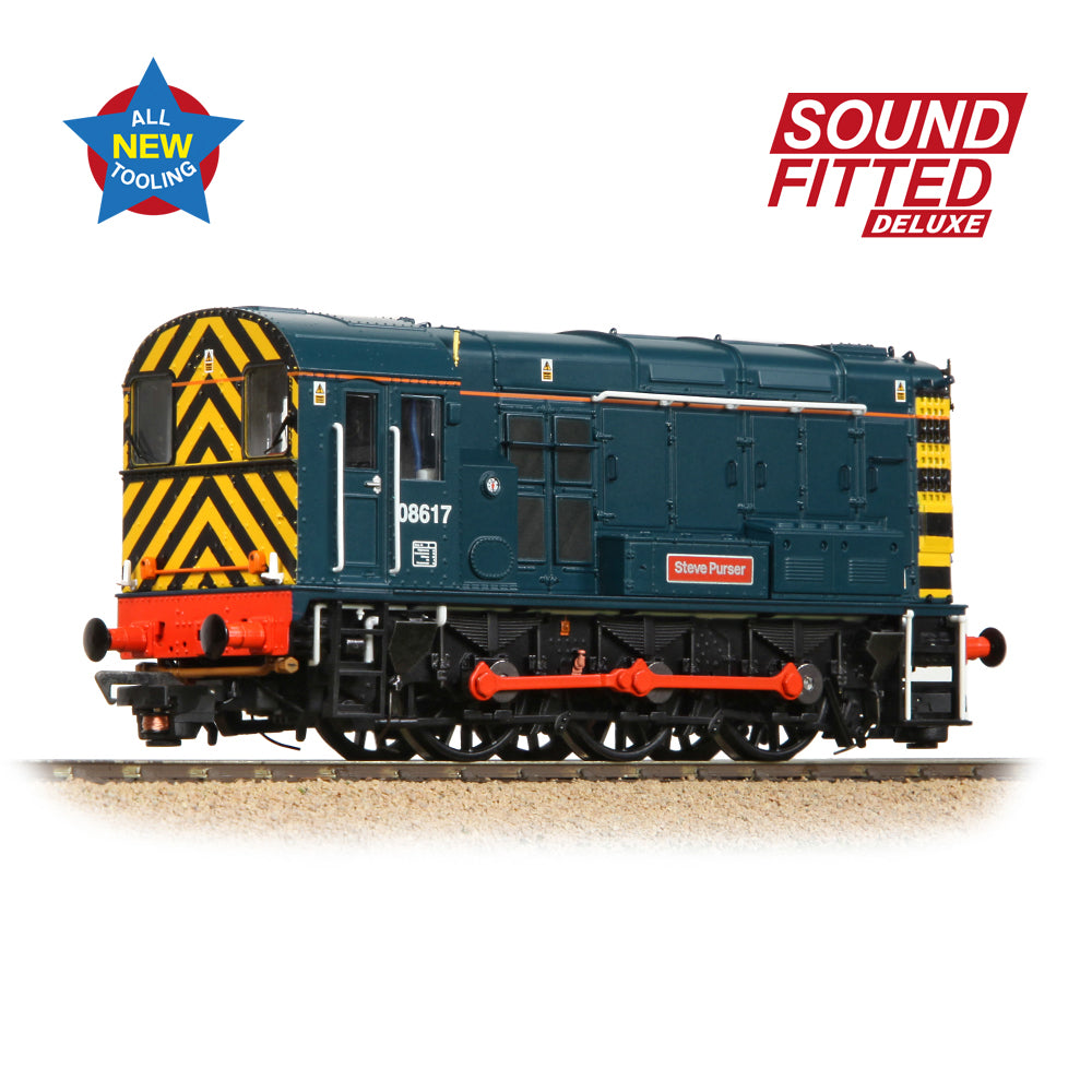 Bachmann 35-915SFX Class 08 08617 'Steve Purser' BR Blue OO Gauge
