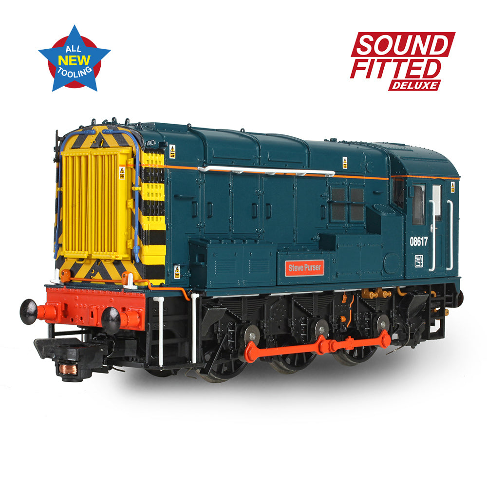 Bachmann 35-915SFX Class 08 08617 'Steve Purser' BR Blue OO Gauge