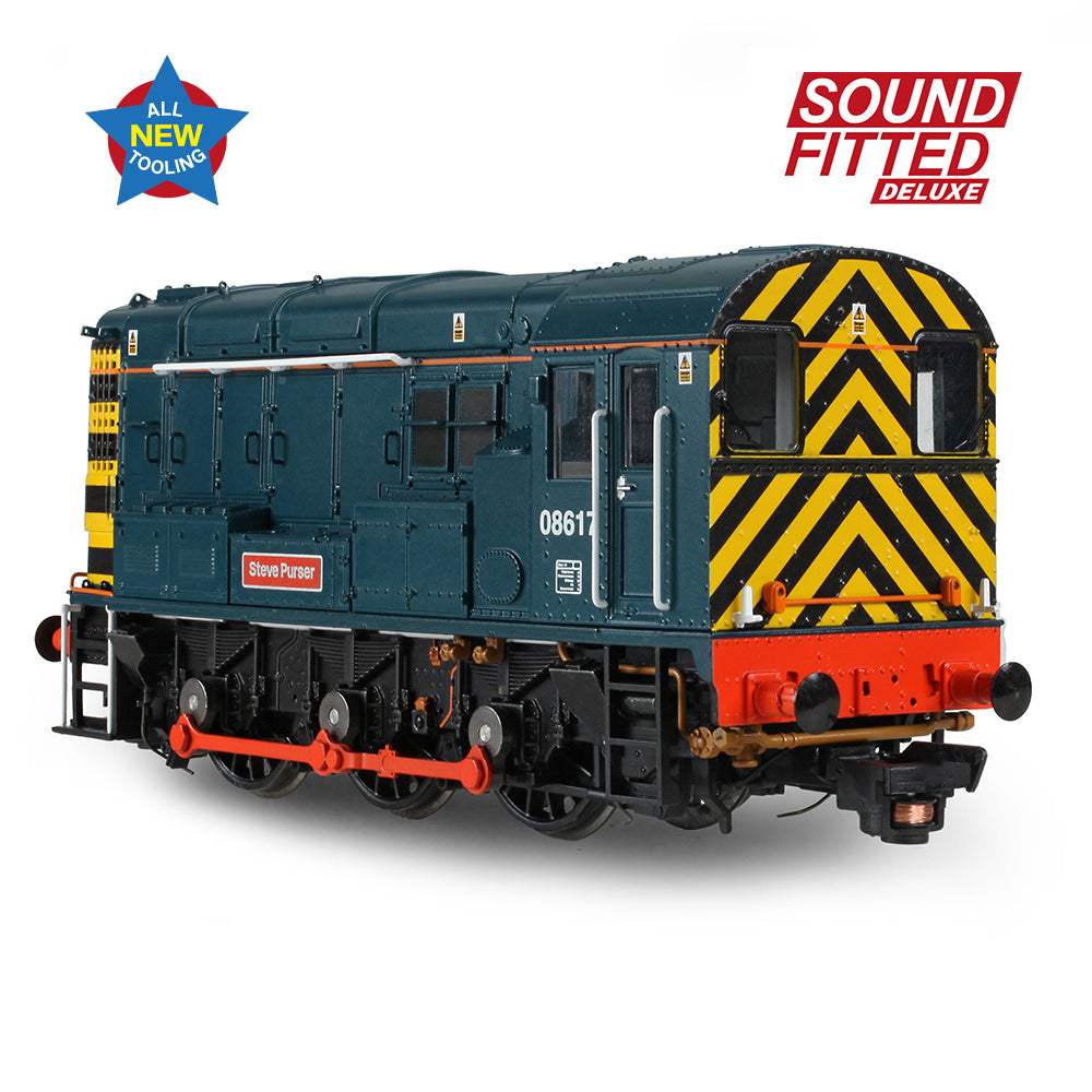 Bachmann 35-915SFX Class 08 08617 'Steve Purser' BR Blue OO Gauge