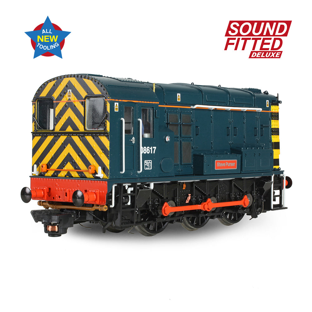 Bachmann 35-915SFX Class 08 08617 'Steve Purser' BR Blue OO Gauge