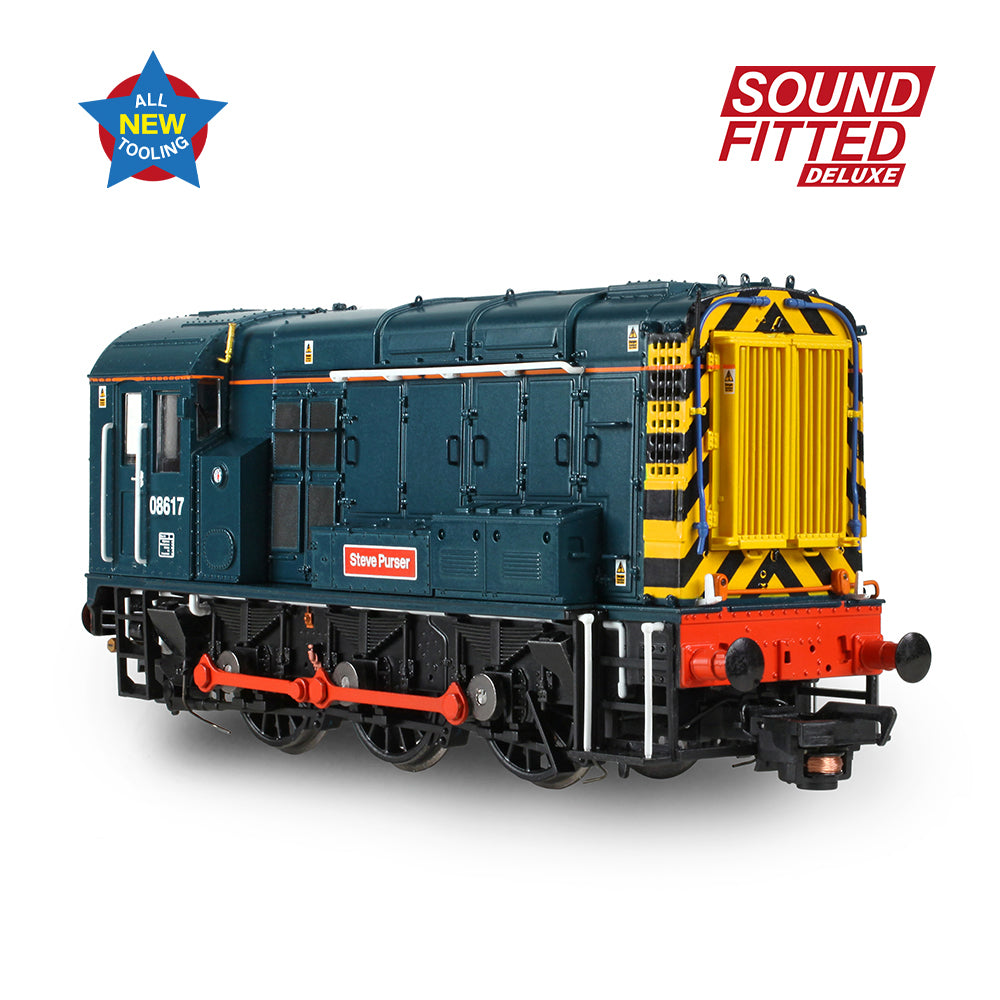 Bachmann 35-915SFX Class 08 08617 'Steve Purser' BR Blue OO Gauge