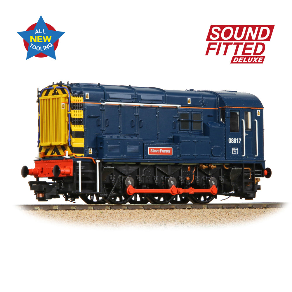 Bachmann 35-915SFX Class 08 08617 'Steve Purser' BR Blue OO Gauge
