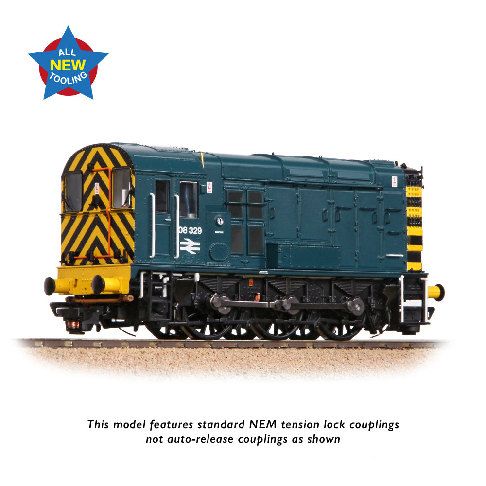 Bachmann 35-925 Class 08 08329 BR Blue (Wasp Stripes) OO Gauge *LAST ONE*
