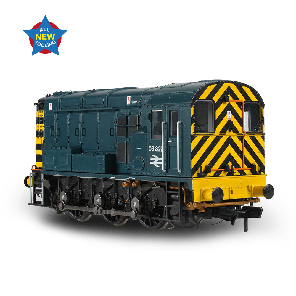 Bachmann 35-925 Class 08 08329 BR Blue (Wasp Stripes) OO Gauge *LAST ONE*