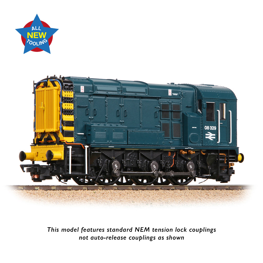 Bachmann 35-925 Class 08 08329 BR Blue (Wasp Stripes) OO Gauge *LAST ONE*