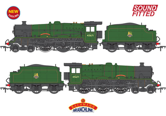 Bachmann 35-976SF LMS Jubliee with Riveted Stanier Tender 45671 'Prince Rupert' BR Lined Green (Early Emblem) SOUND FITTED OO Gauge *PRE ORDER £276.21*