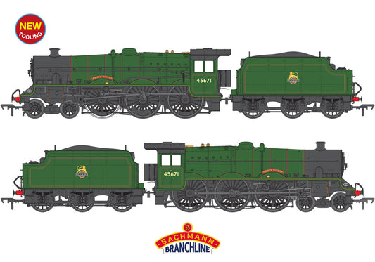 Bachmann 35-976 LMS Jubliee with Riveted Stanier Tender 45671 'Prince Rupert' BR Lined Green (Early Emblem) OO Gauge *PRE ORDER £182.71*