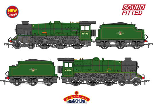 Bachmann 35-977ASF LMS Jubilee with Double Chimney & Welded Stanier Tender 45596 'Bahamas' BR Lined Green (Late Crest) (PRESERVED) SOUND FITTED OO Gauge *PRE ORDER £276.21*