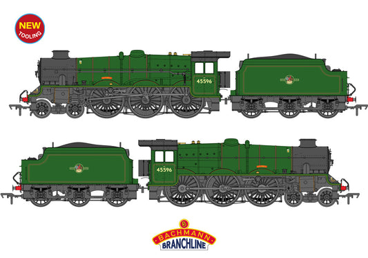 Bachmann 35-977A LMS Jubilee with Double Chimney & Welded Stanier Tender 45596 'Bahamas' BR Lined Green (Late Crest) (PRESERVED) OO Gauge *PRE ORDER £182.71*
