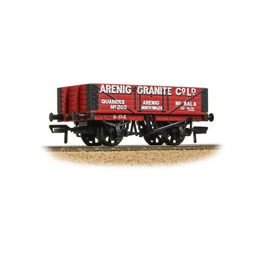 Bachmann 37-026B 5 Plank Wagon Steel Floor 'Arenig Granite Co. Ltd.' Red, OO Gauge