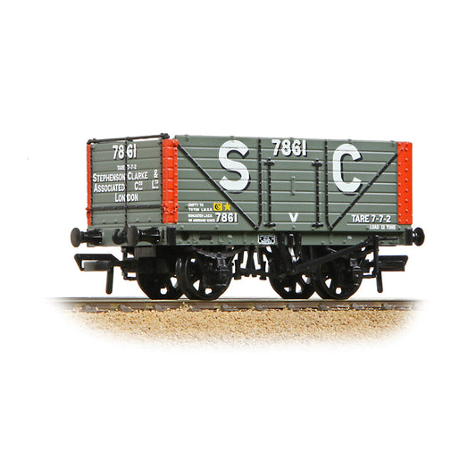Bachmann 37-129A 8 Plank End Door Wagon 'Stephenson Clarke & Assoc. London', OO