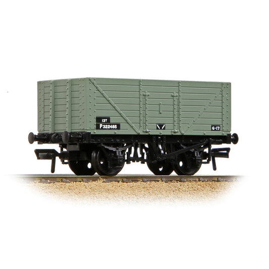 Bachmann 37-158D 8 Plank Fixed End Wagon BR Grey (Early), OO Gauge