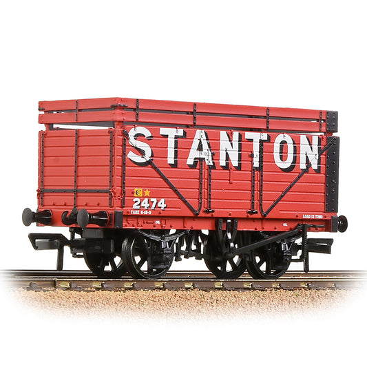 Bachmann 37-206B 8 Plank Wagon Coke Rails 'Stanton' Red, OO Gauge *LAST FEW*