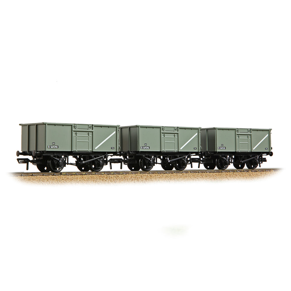 Bachmann 37-265 16T Steel Mineral Top Flap Doors Triple Pk BR Grey (Early) [WL], OO Gauge