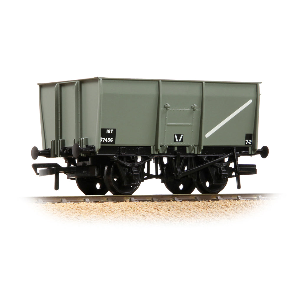 Bachmann 37-450C 16T Steel Slope-Sided Mineral Wagon Rivetted Doors BR Grey - OO
