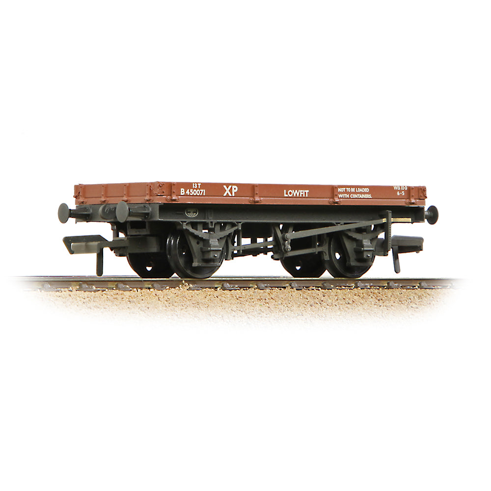 Bachmann 37-477E 1 Plank 'Lowfit' Wagon BR Bauxite (Early) [W], OO Gauge