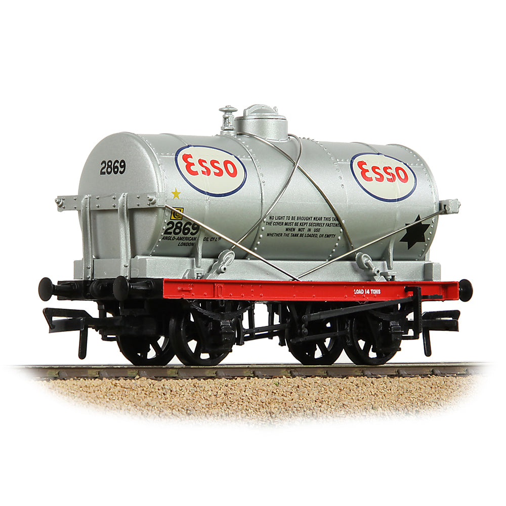 Bachmann 37-684B 14T Tank Wagon 'Esso' Silver, OO Gauge