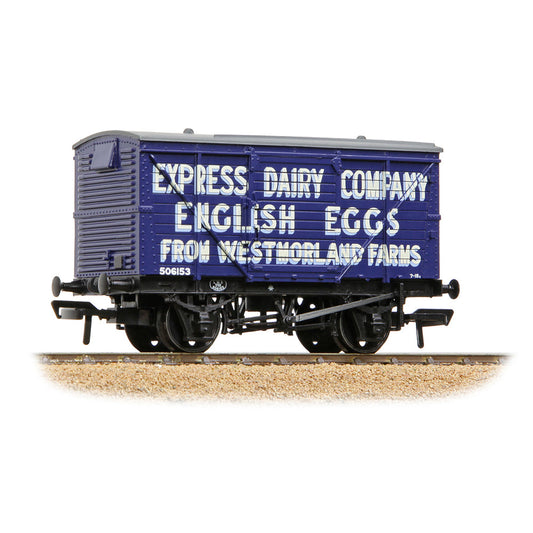 Bachmann 37-807A LMS 12T Planked Ventilated Van 'Express Dairy Company' Blue OO Gauge *PRE ORDER £22.46*