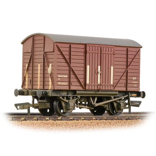Bachmann 37-902B GWR 12T Shock Van Planked Ends BR Bauxite (Early) - Weathered, OO Gauge *LAST FEW*