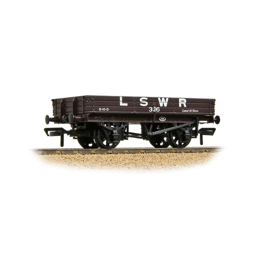 Bachmann 37-940 3 Plank Wagon LSWR Brown OO Gauge