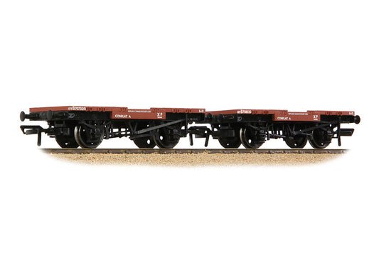 Bachmann 37-983A Conflat 2-Wagon Pack BR Bauxite (Early) OO Gauge *PRE ORDER £35.96*