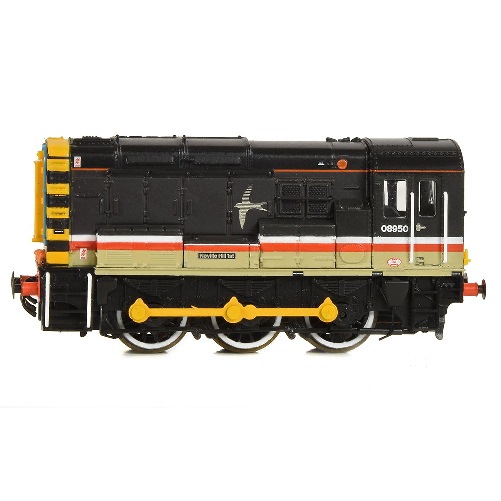 Farish 371-005A Class 08 08950 'Neville Hill 1st' BR InterCity (Swallow) N Gauge *LAST FEW*