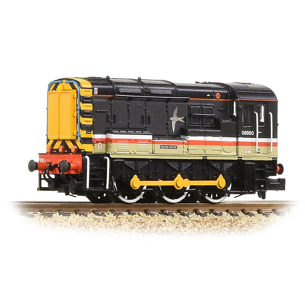 Farish 371-005A Class 08 08950 'Neville Hill 1st' BR InterCity (Swallow) N Gauge *LAST FEW*