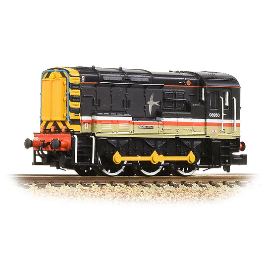 Farish 371-005A Class 08 08950 'Neville Hill 1st' BR InterCity (Swallow) N Gauge *LAST FEW*