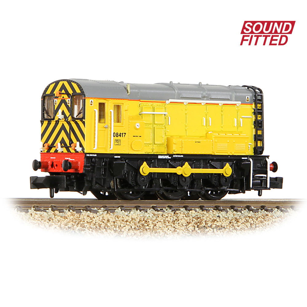 Farish 371-011SF Class 08 08417 Network Rail Yellow SOUND, N Gauge *LAST FEW*
