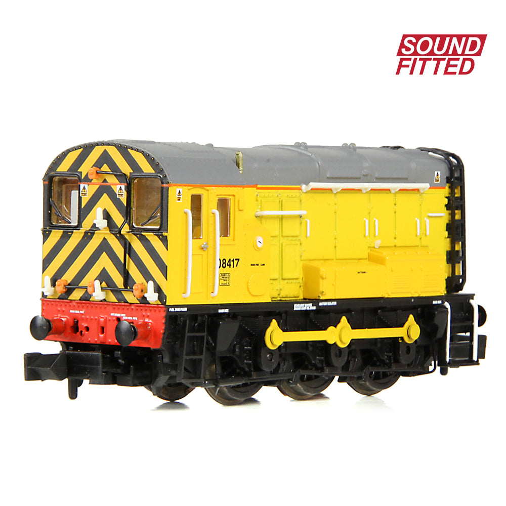 Farish 371-011SF Class 08 08417 Network Rail Yellow SOUND, N Gauge *LAST FEW*