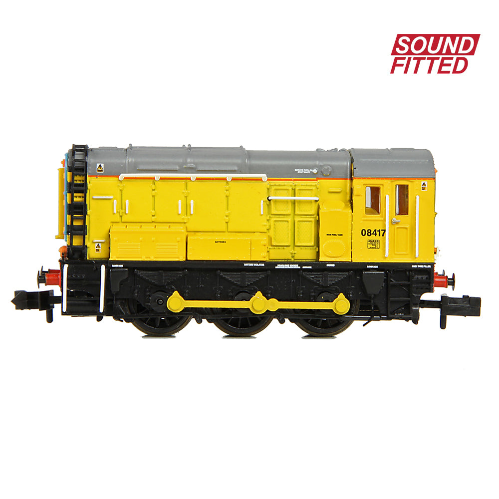 Farish 371-011SF Class 08 08417 Network Rail Yellow SOUND, N Gauge *LAST FEW*